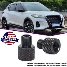 Female 1/2-20 Unf to Male 1/2-28 Unef or Female 1/2 Threaded Adapter Aluminum