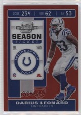 2019 Contenders Optic Season Ticket Red Prizm /199 Shaquille Leonard Darius 01pp