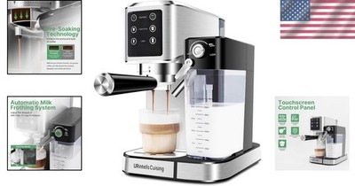 Espresso Coffee Machine 20 Bar Touchscreen Dual Pump Milk Frother  display picture 1