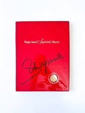 1 PR VINTAGE SCHIAPARELLI NYLON STOCKINGS SZ - 9 1/2 10 Honey Blossom Medium