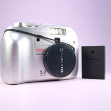 Olympus Camedia C-5000 Zoom 5.0MP Compact Digital Camera Silver Tested