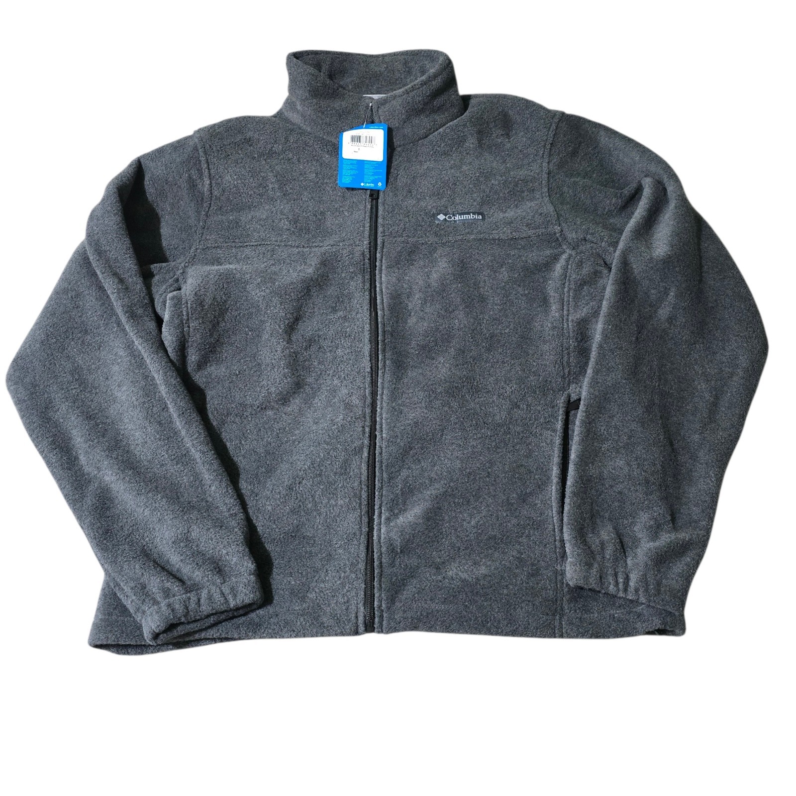 Size L - Men's Columbia XM1247 Mount Grant Full Zip Gray Fleece Jacket