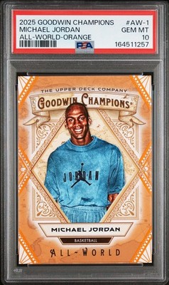 2025 Upper Deck Goodwin Champions All-World Michael Jordan Orange /299 💎 PSA 10