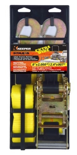 – 2” x 8’ Heavy Duty Auto Tie-Down with Snap Hooks - 2,000 lbs. Working Load ... - Picture 3 of 5