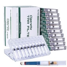 100-Pack10-layer Cigarette Filter tip That Removes Tar and Chemical, White
