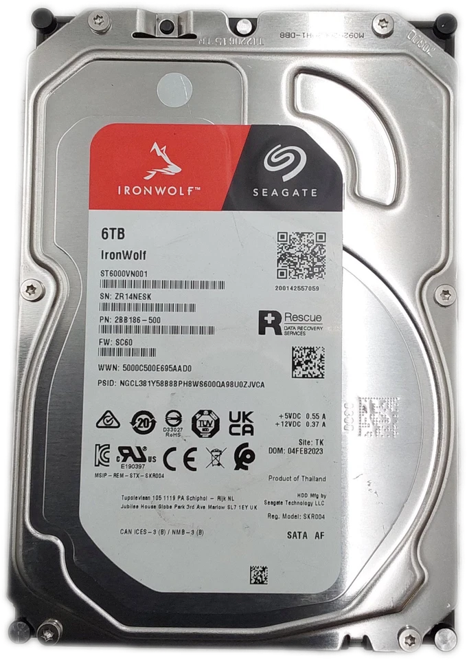 Seagate IronWolf ST6000VN001 6TB 3.5" SATA HDD - Image 3 of 4