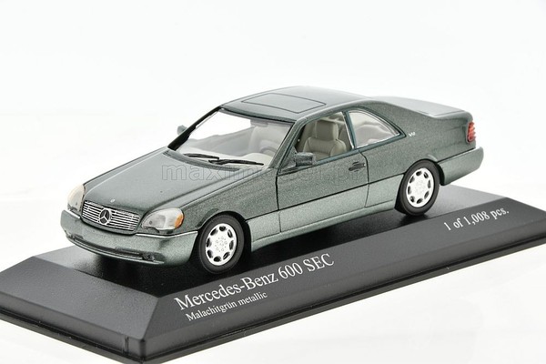Mercedes Benz 600 Sec Green Metallic C140 1992 1/43 Minichamps 430032604-image