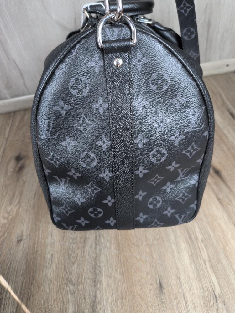 Louis Vuitton Monogram Eclipse Keepall Duffle Tra… - image 9
