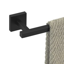 Bath Towel Bar Black, 23.6 Inch Towel Rack Bathroom, 304 Stainless Steel Bath...