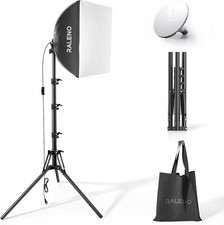 RALENO Softbox Photography Lighting Kit, 16'' x Black