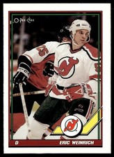 1991-92 O-Pee-Chee Eric Weinrich New Jersey Devils #92