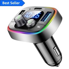 AUX Wireless Bluetooth Adapter - Hands-Free Calls  3-Port Fast Charging