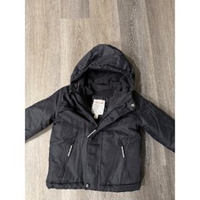 Cat  Jack 3 in 1 Kids Black Fleece Lined Hooded Puffer Winter Jacket Coat 4T