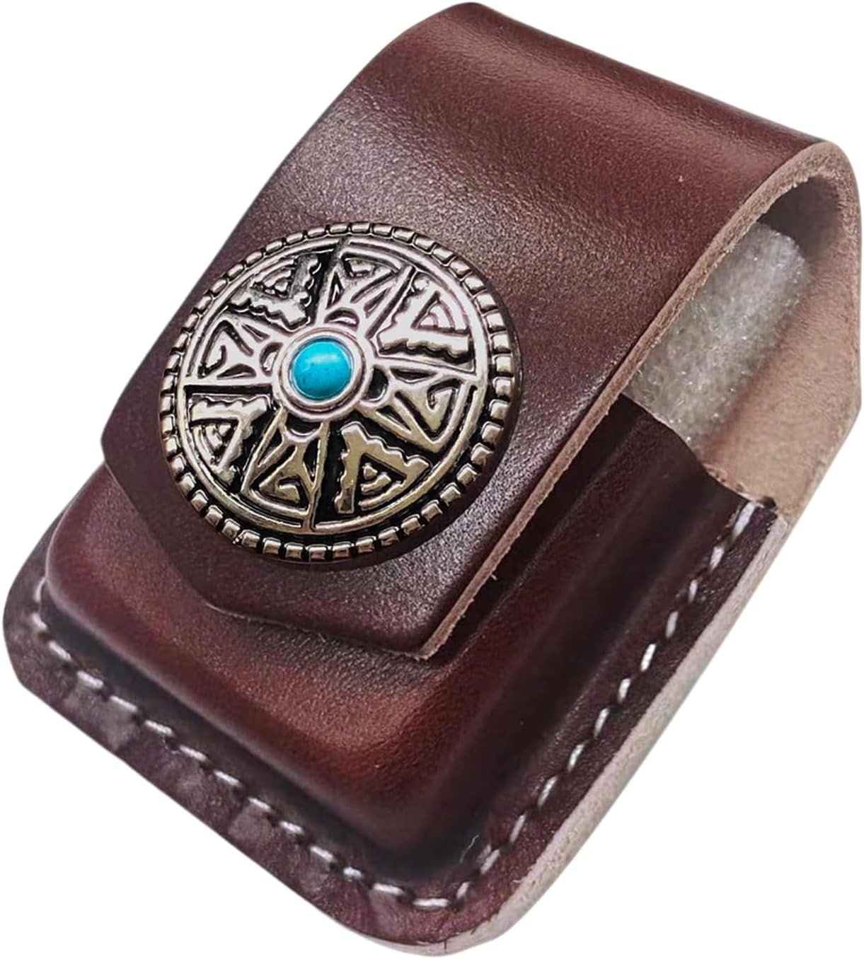 Case, Flip Top Leather Lighter Pouch, Holder Case With Pocke