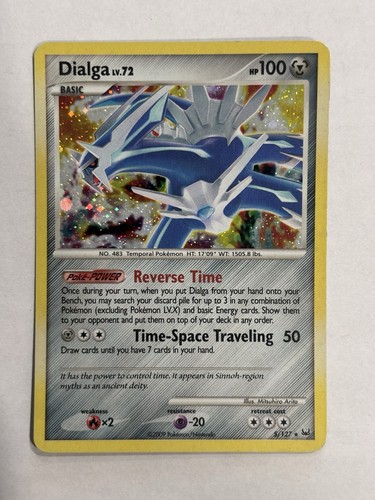 Dialga Lv 72 Platinum Holo Rare 5/127 2009 Pokémon