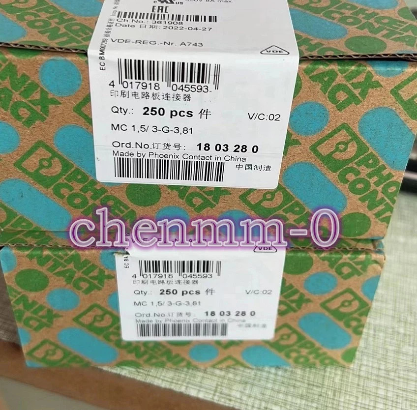 250pcs/box NEW phoenixcontact MC1.5/3-G-3.81 connector 1803280