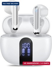 Audifonos inalambricos Bluetooth Auriculares Para iPhone y Samsung Galaxy Blanco