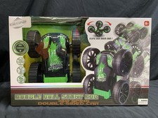 Boy's Double Roll Stunt Toy Car -Remote Control-Black /Green-