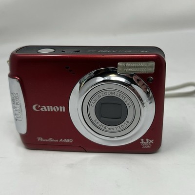 Canon PowerShot A480 Red Digital Camera Memory Card & Case Tested