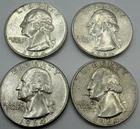 (4) 1964 Washington Silver Quarters (XF-AU) *Various Conditions & Tone*