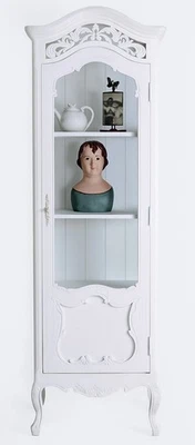 Regal Shabby Chic Vitrine Weiss Vitrinenschrank Vintage Schrank Regalschrank - Bild 1 von 4