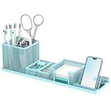 Pen Holder for Desk, 6 Piece Mesh Desk Organizer set for Office Organization ...