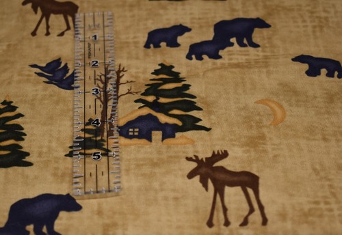 WINTER AT THE LODGE holly taylor MODA FABRIC 1 yard x 43" moose bear cabin trees - Picture 4 of 4