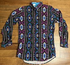 Vintage Roper Brushpopper Aztec Cotton Western Shirt Size M