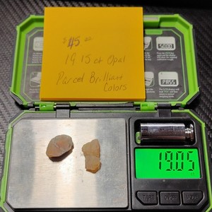 Opal Rough Parcel 19.05 ct Brilliant Colors Mineral Specimens for Cabbing