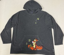 VTG Winnie The Pooh Tiger 100 Acre Collection Fleece Hoodie Disney Womens XL KE9