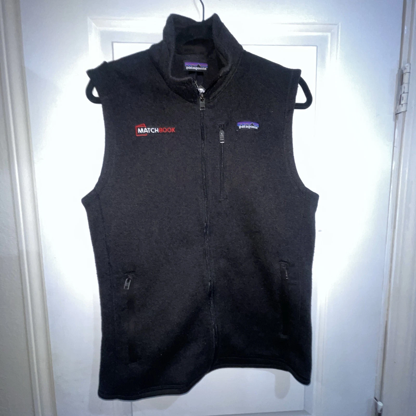 Patagonia Men’s Better Sweater Vest with Matchbook Comp Logo Black Sz S
