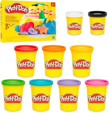 Play-Doh 9er Knete-Set - 7 Farben + Schwarz/Weiß, Modellierknete für Kinder