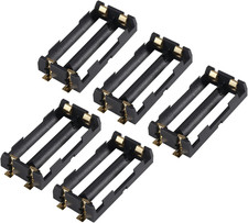 Aobao 5Pcs 18650 Battery Holder 2 Slot 3.7V 18650 Battery Clip Holder Box Storag