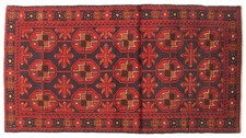 Baluch Baluch carpet 100x190 hand knotted black stripe Oriental