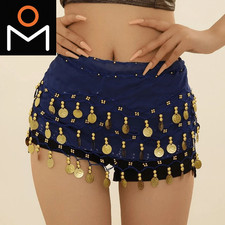 1pc Belly Dance Waist Wrap Chiffon Skirt Wrap Professional Scarf Skirt Costume M
