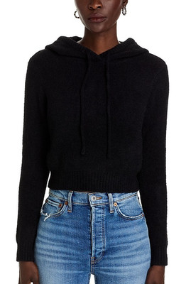 Steve Madden L102203 Womens Black Hidra Hooded Pullover Sweater Size S