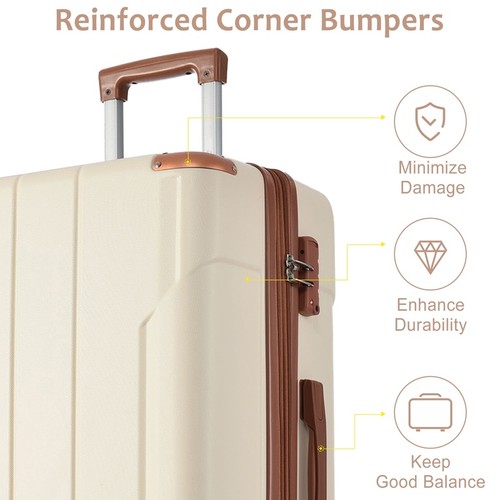 24 Inch Expandable Lightweight Checked Luggage Hardshell W/ TSA Lock & Wheels US - 第 39/44 張圖片