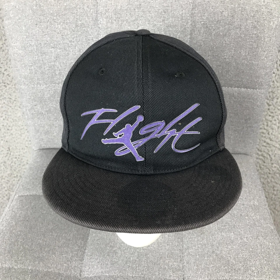 Gorra ajustada vintage Air Jordan para hombre 7 3/8 negra NBA baloncesto vuelo años 90 Foto 2 de 4