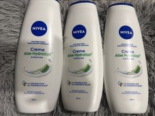 3x Nivea Body Wash Creme Aloe Natural Bulk Personal Care Lot New 500ml
