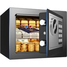 Electronic Digital Safe Box, 0.25 Cubic Feet Home Security Box for Office Hotel