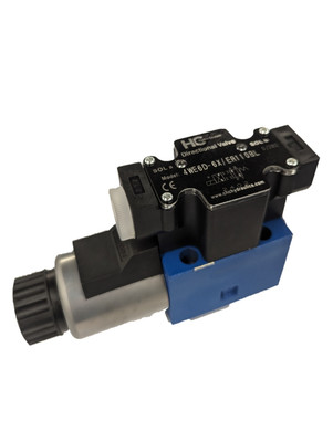 D03 Solenoid Directional Valve 12 VDC J-Box 4 Way 3 Pos Tandem 13 GPM 2.5 Amp