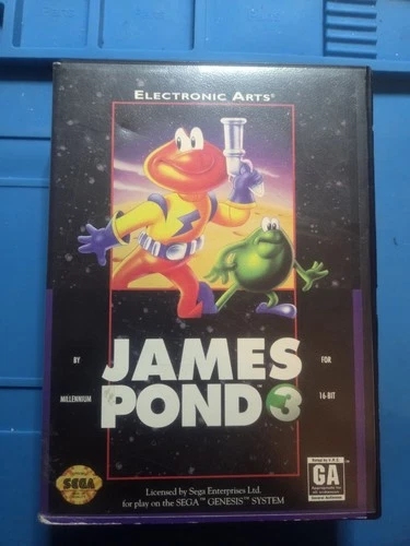 Electronic Arts James Pond 3 Sega Genesis NTSC-U/C 1993 Action Manual Included