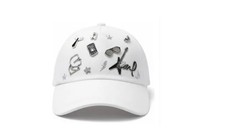 NWT Karl Lagerfeld Paris Hat Black Faux Leath...