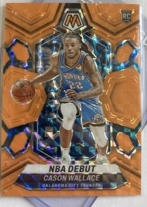 CASON WALLACE - 18/25 - 2023 Mosaic #258 - ORANGE FLUORESCENT /25 - OKC -