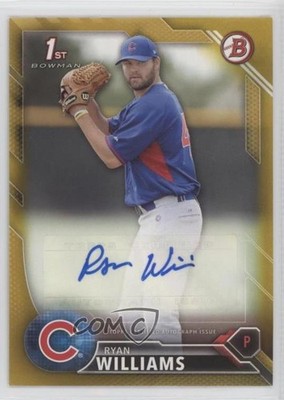 2016 Bowman Retail Prospect Gold 11/50 Ryan Williams #PA-RW Auto 0nr3