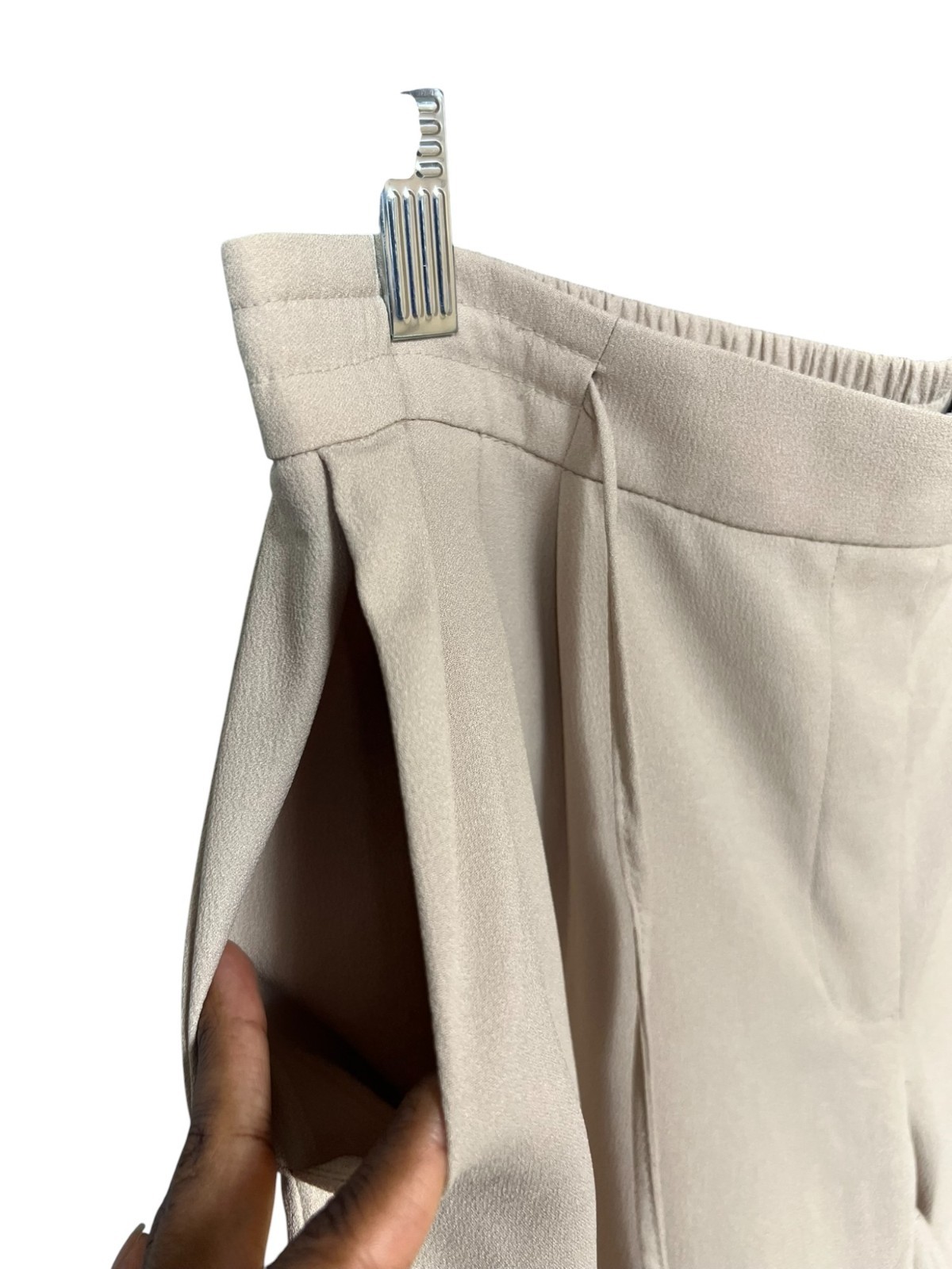 Zara Basic Collection Beige Drawstring Pants Wome… - image 7