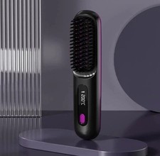 Hot Cordless Rechargeable Mini Hair Straightener - Go Brush Pro NumoyaWand-Black
