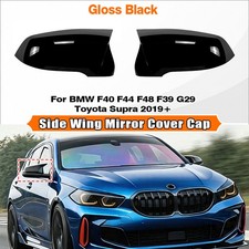 2x Schwarz Spiegelkappen Geh�use F�r BMW F40 F44 F48 F39 G29 Toyota Supra 2019+