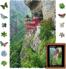 **HALF PRICE SALE !!** UNIDRAGON SOARING TEMPLE 500 PIECE WOODEN JIGSAW KING