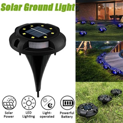 2/4/6PK 8 LED Solar Power Buried Light Under Ground Lamp Outdoor Way Garden Deck
